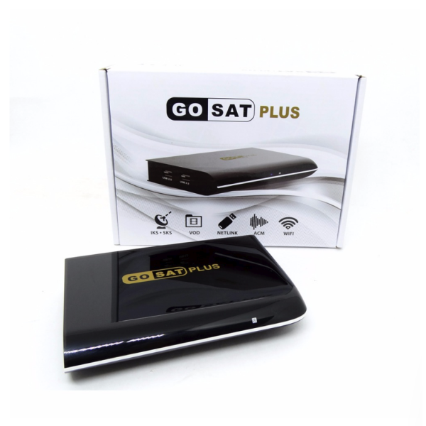 Receptor Gosat Plus com ACM/Wi-Fi/HDMI/USB Bivolt IKS SKS Vod Netlink 